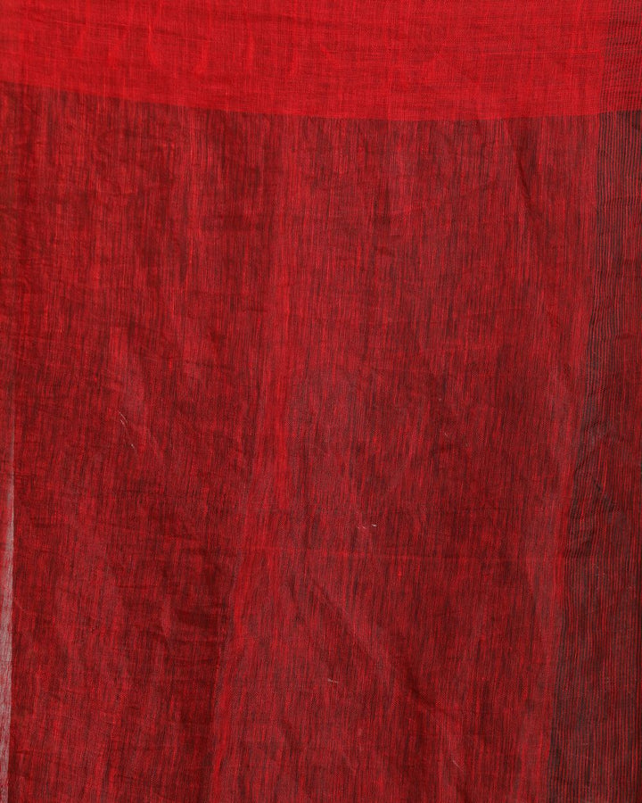 Multicolor handwoven linen saree