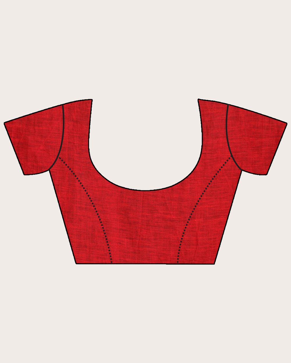 Multicolor handwoven linen saree