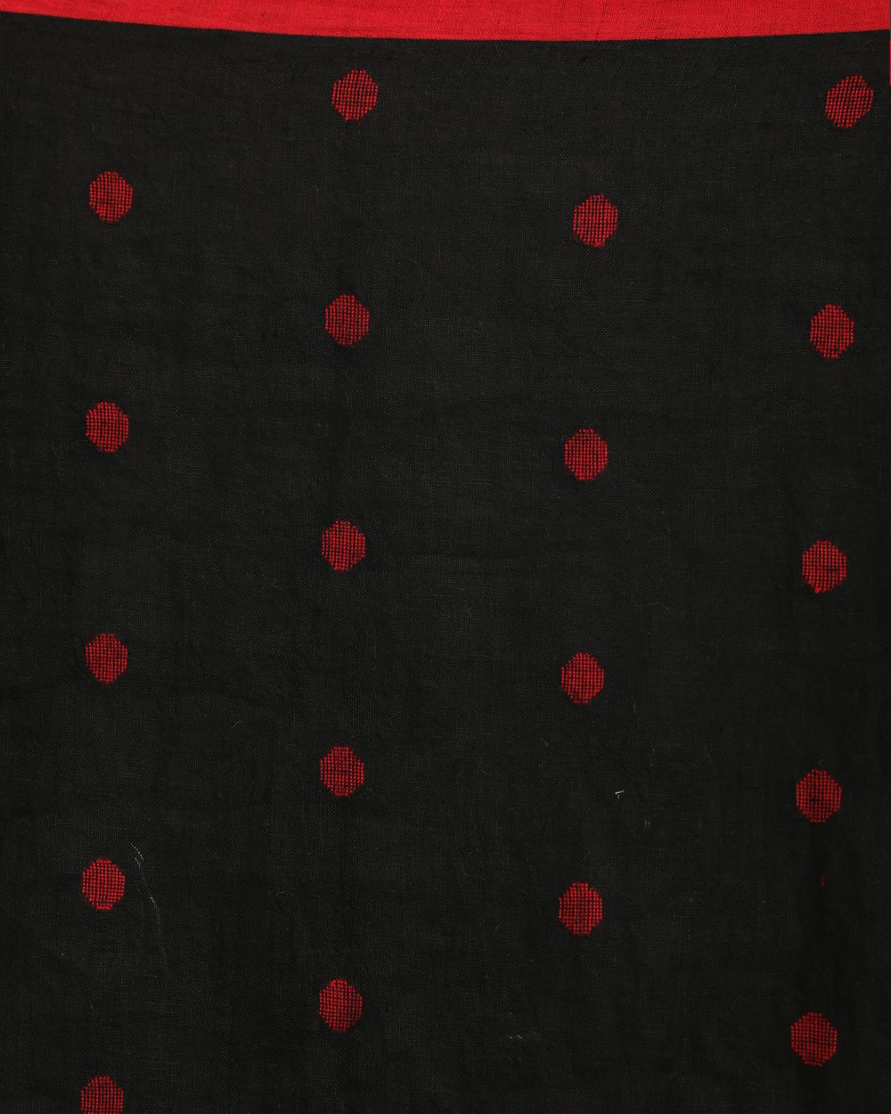 Black handloom linen jamdani saree