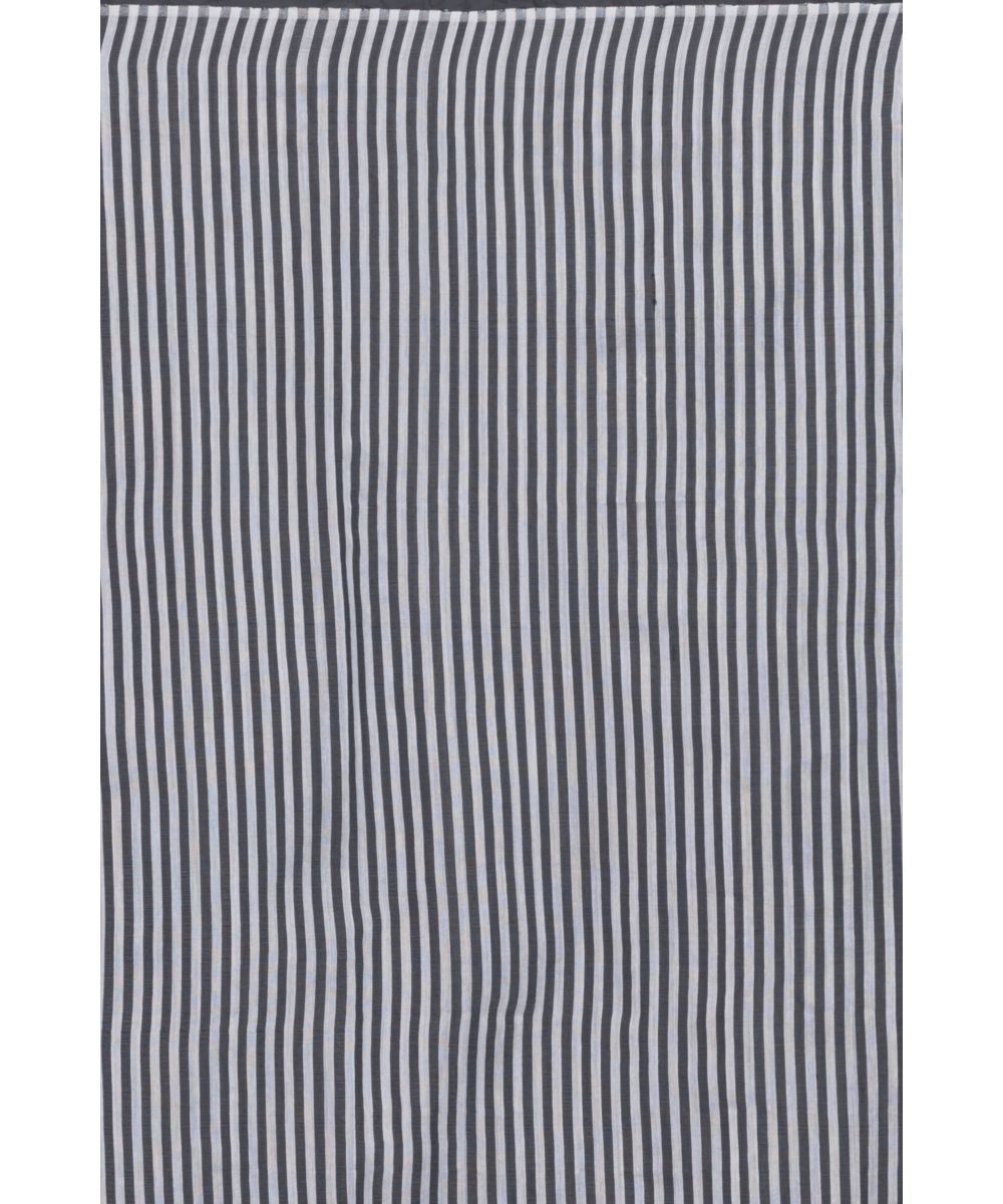 White black handwoven bengal silk jamdani saree