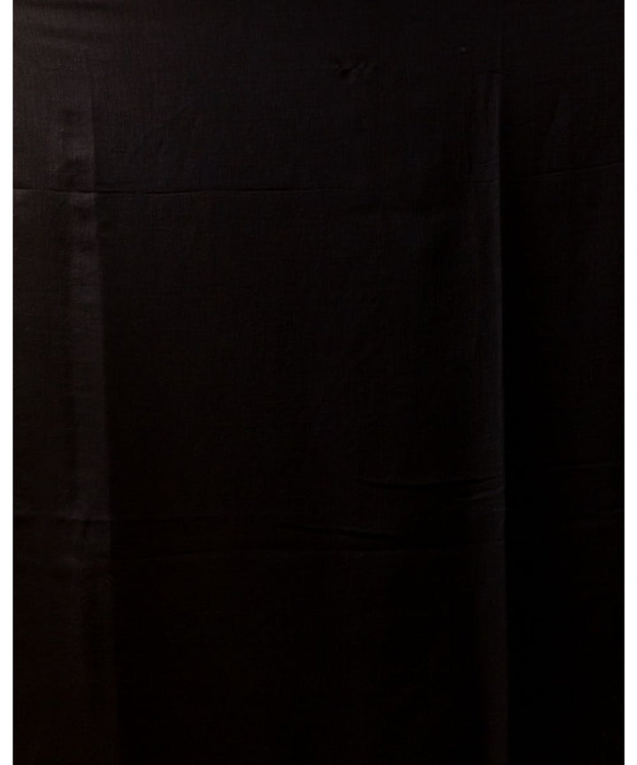 Peach black handwoven bengal silk jamdani saree