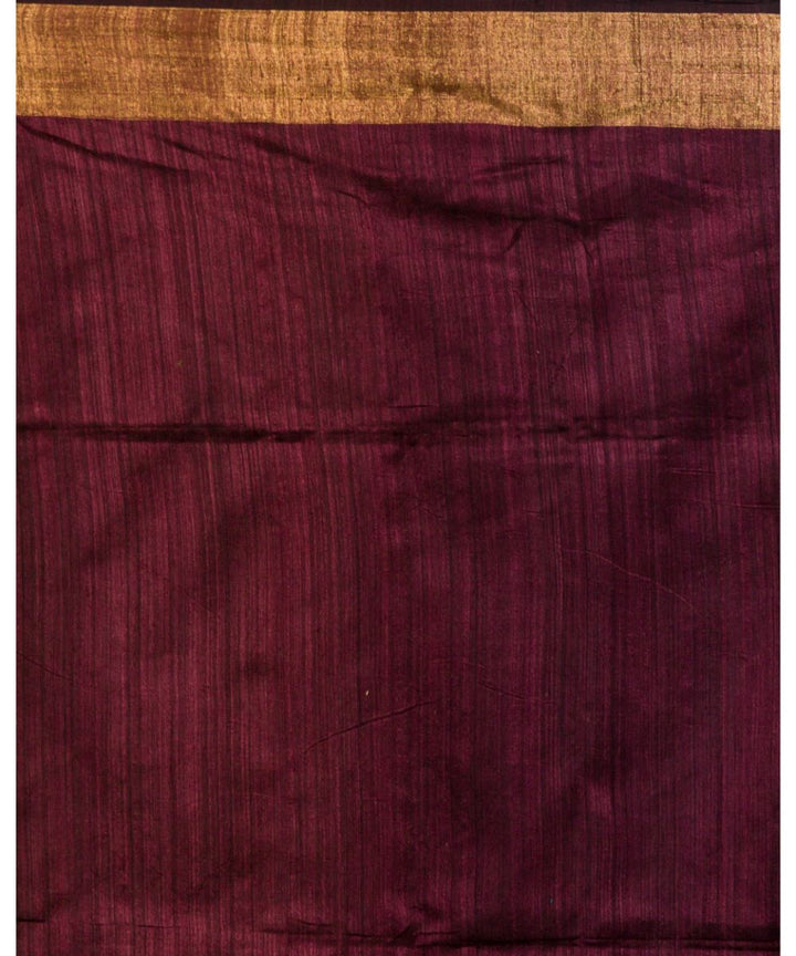 Grape purple handwoven bengal silk saree