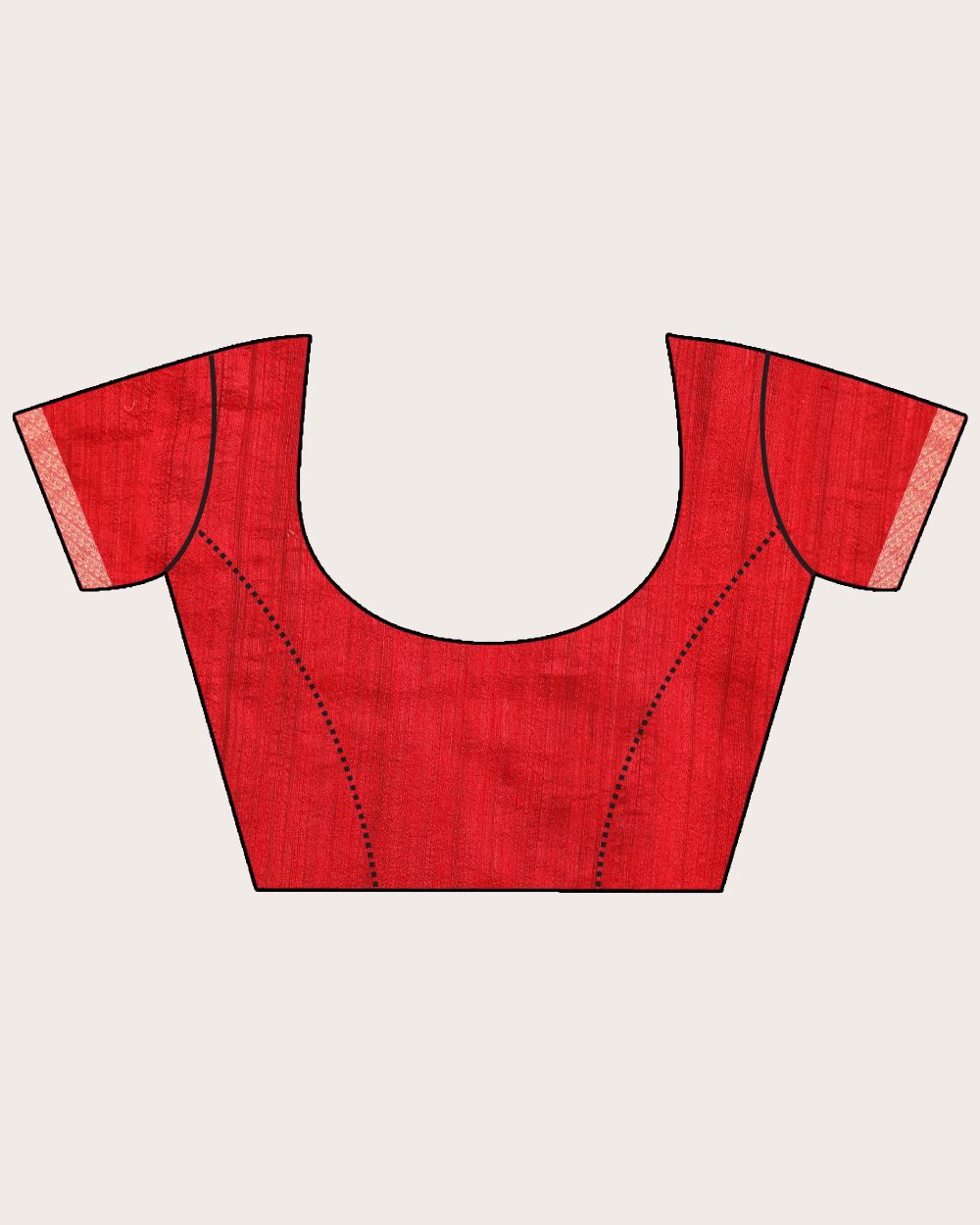 Red handwoven resham and matka silk saree