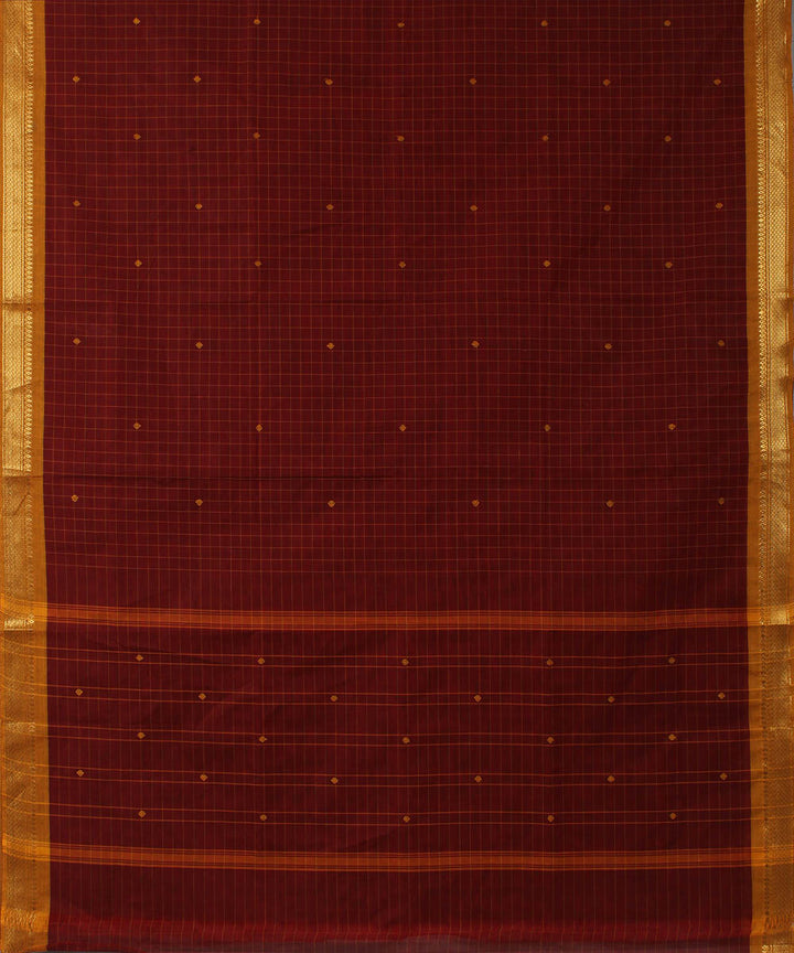 Maroon cotton handloom venkatagiri saree