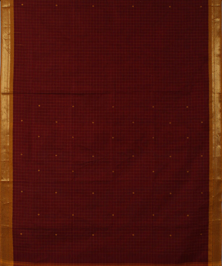 Maroon cotton handloom venkatagiri saree