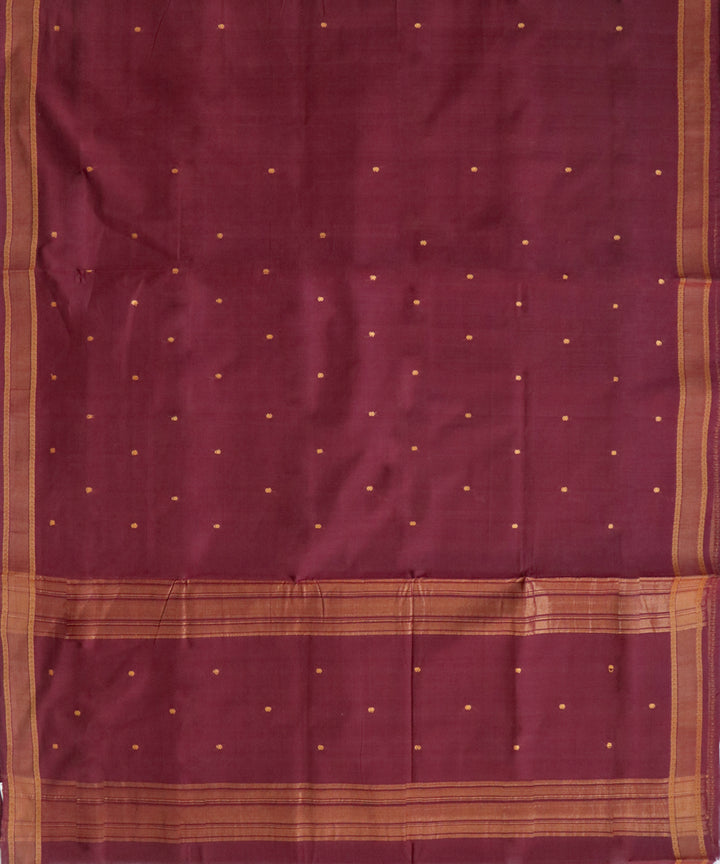 Maroon handwoven cotton rajahmundry saree