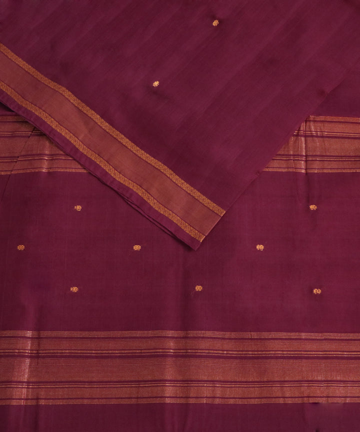 Maroon handwoven cotton rajahmundry saree