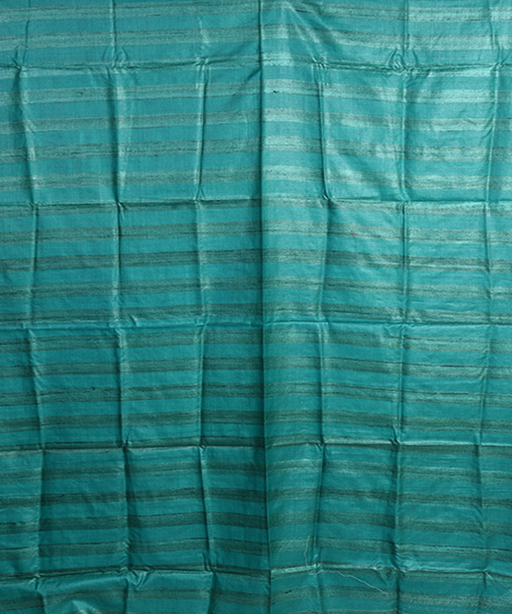 2.5m Cyan green handwoven ghicha tussar silk kurta material
