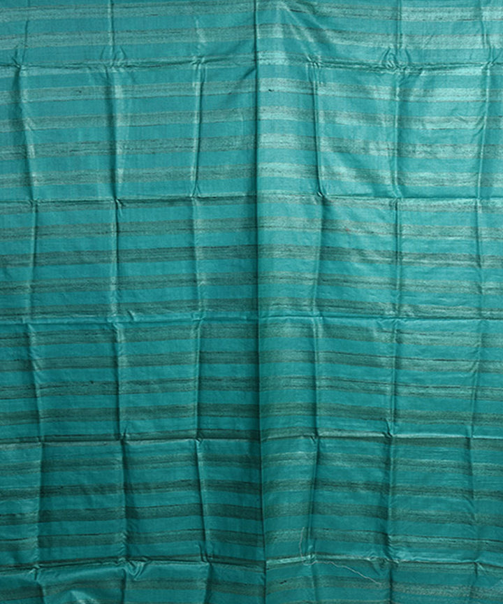 2.5m Cyan green handwoven ghicha tussar silk kurta material