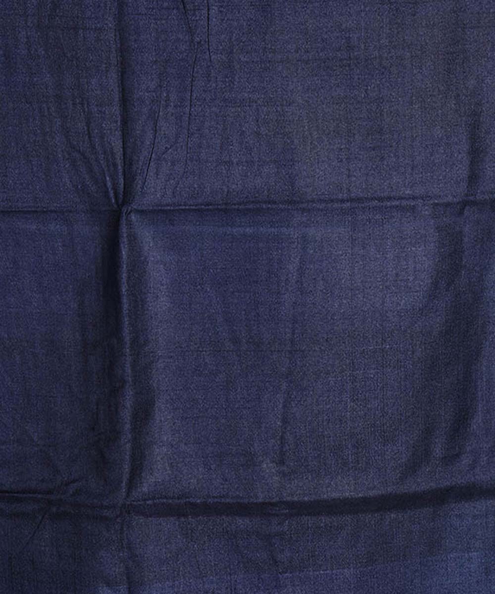 2.5m Navy blue handloom tussar silk kurta material