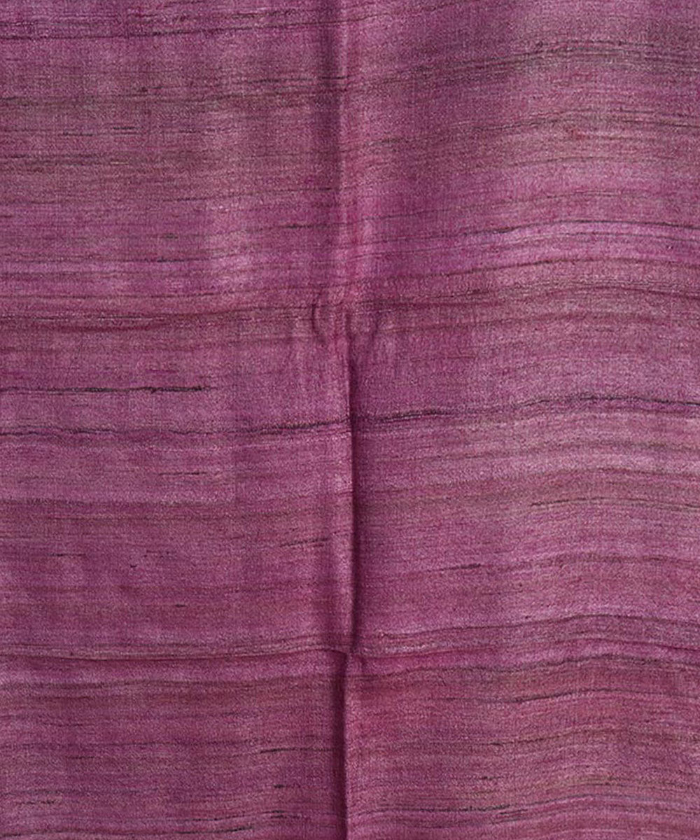 Purple handwoven ghicha tussar silk kurta material(2.5m per qty)