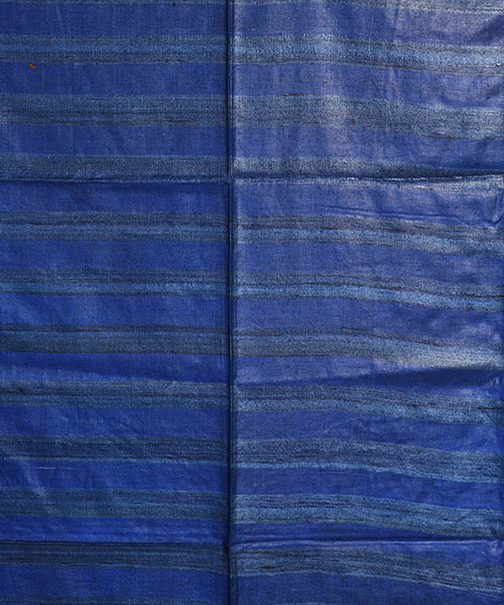 2.5m Navy blue handwoven ghicha tussar silk kurta material