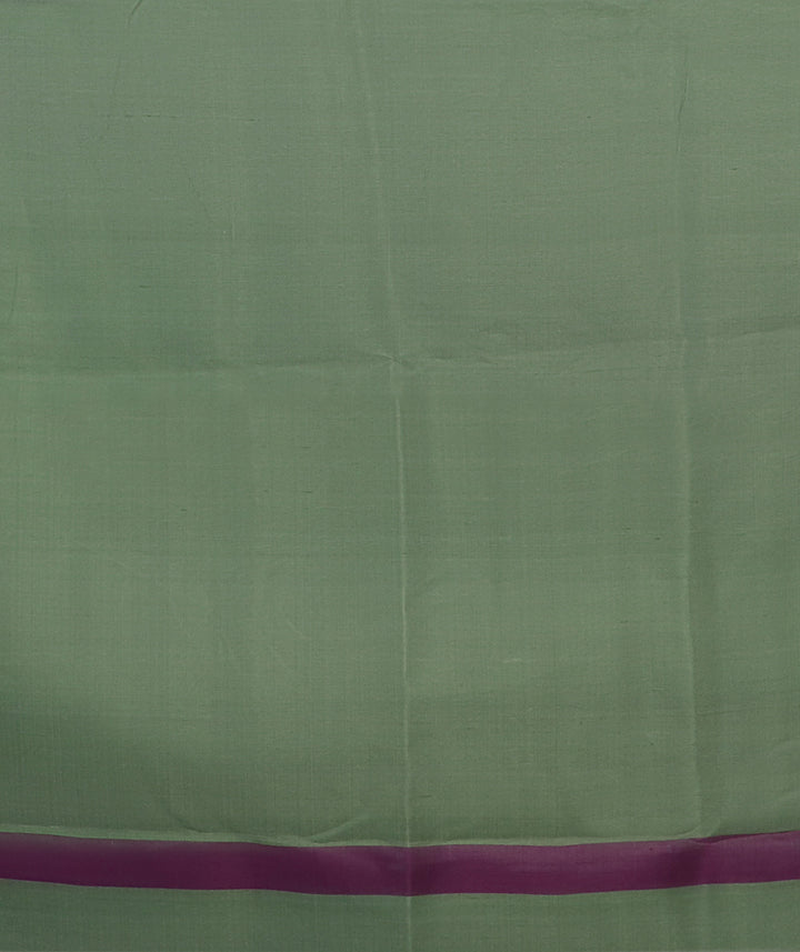 Biswa bangla handwoven silk green garad saree