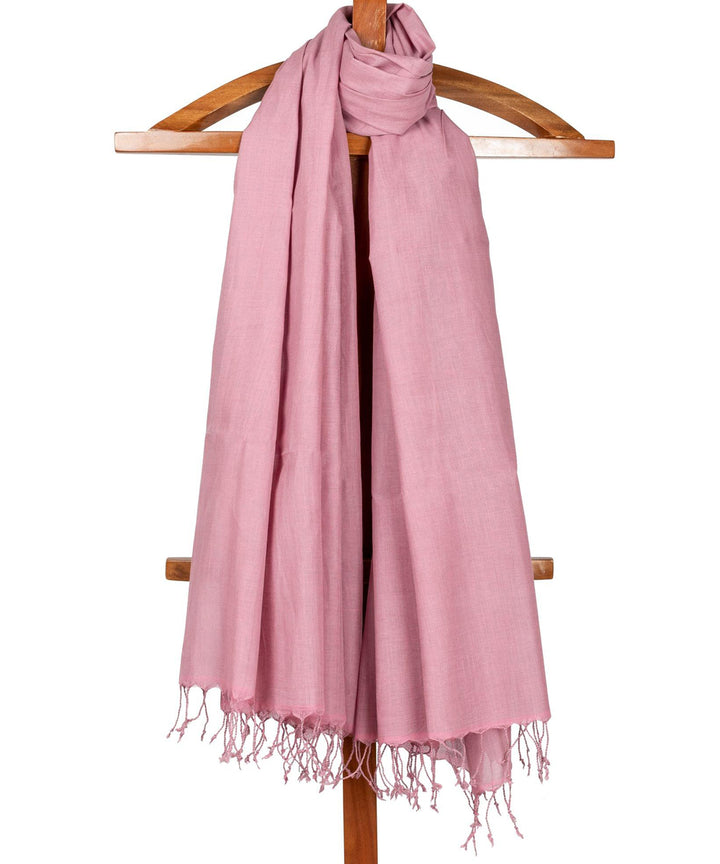 Biswa bangla pink handwoven cotton scarf
