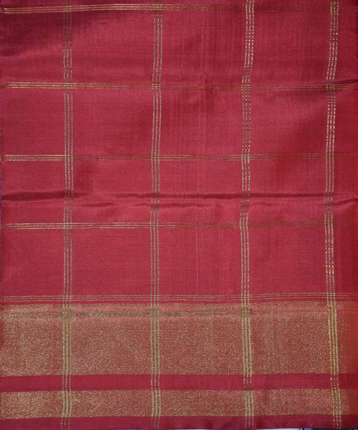 Dark green red handloom patola silk saree