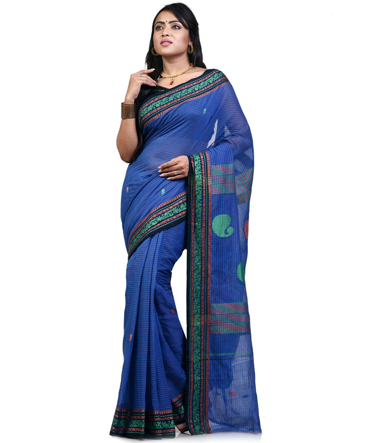 Bengal Handloom Blue IHB cotton Saree