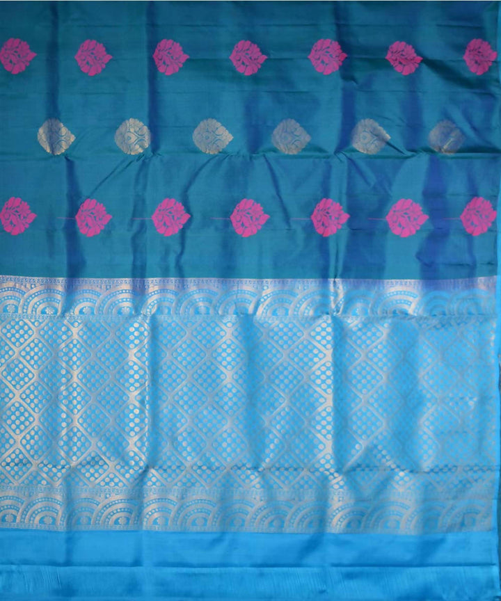 Rama Blue Handloom Soft Silk Saree