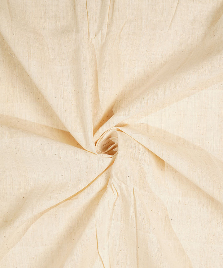 White handspun hand woven ponduru cotton fabric