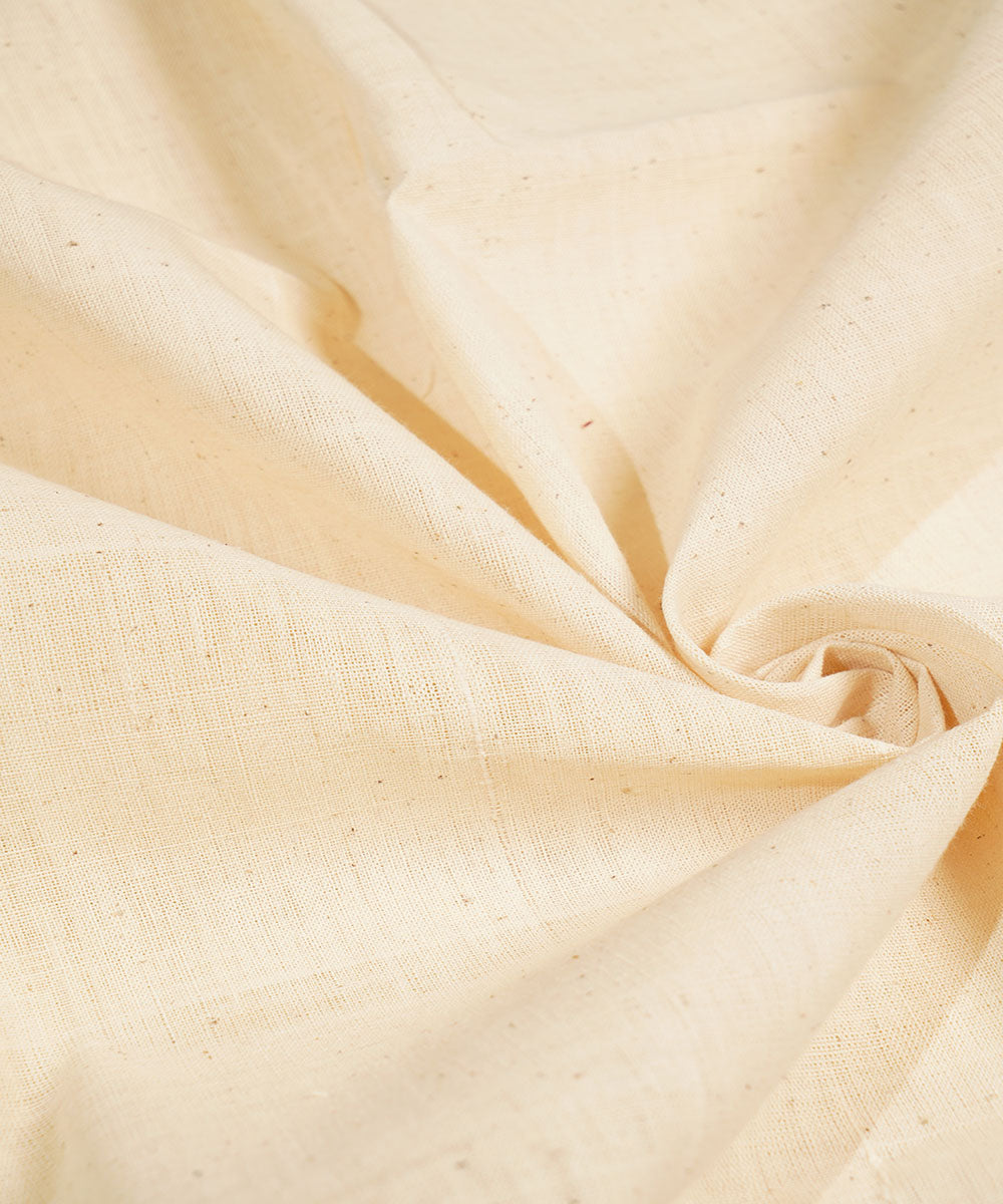 White handspun handloom ponduru cotton fabric