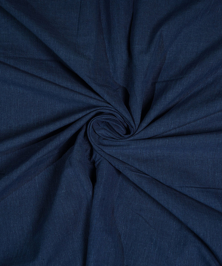 Blue handspun handwoven ponduru cotton fabric