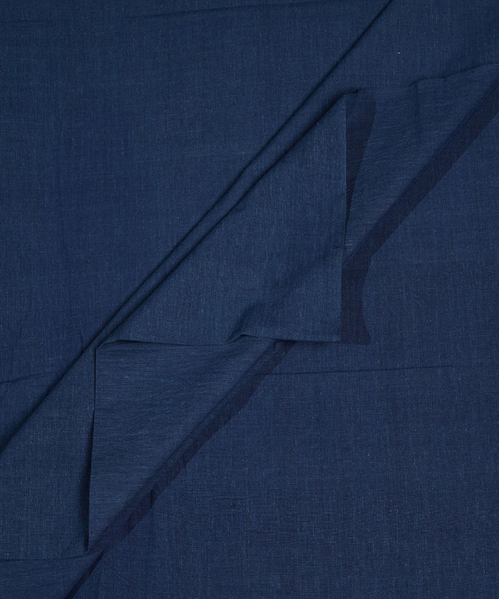 Blue handspun handwoven ponduru cotton fabric