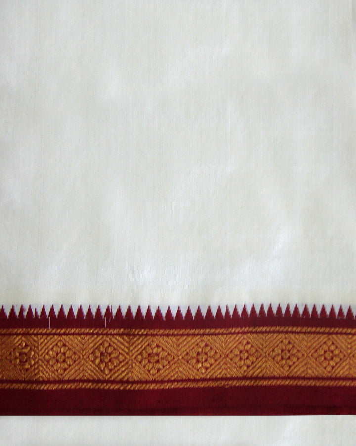Pure Handloom Pedhapuram Silk Dhoti with Double Border