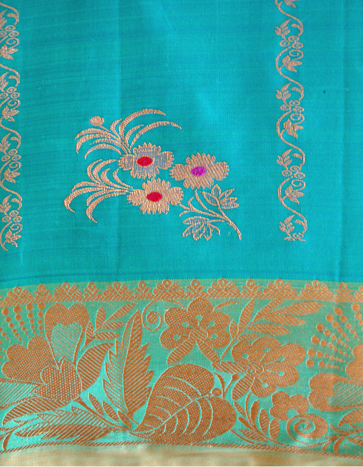 Dharmavaram Kanchi Type Saree Ananda Blue