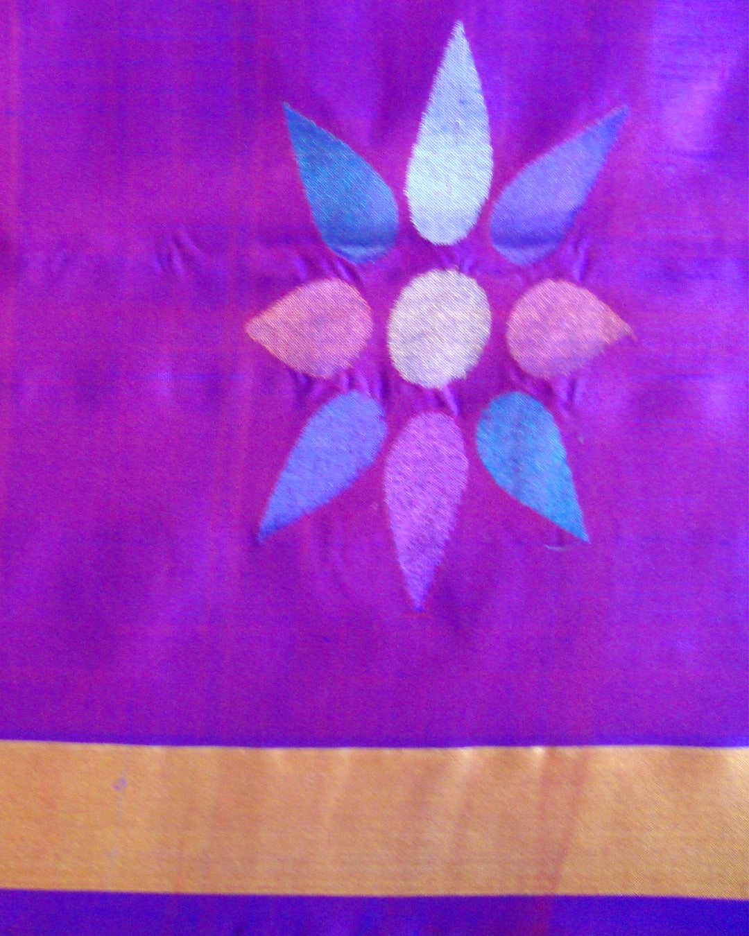 Pure Silk Venkatagiri ANE Design Saree Pink and Blue