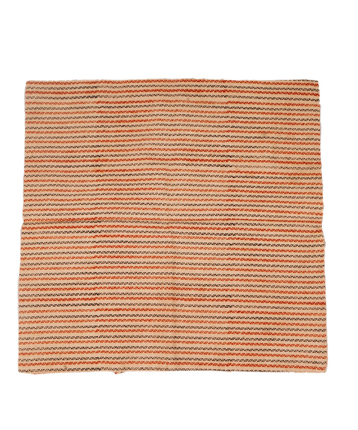 Off white multi color cotton hand block print kalamkari cushion cover