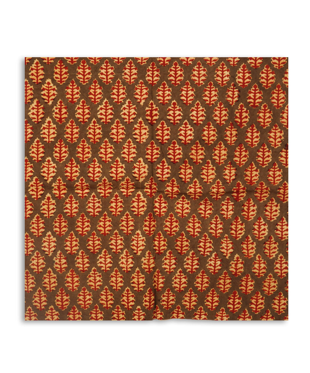Amazon green cotton hand block print kalamkari cushion cover