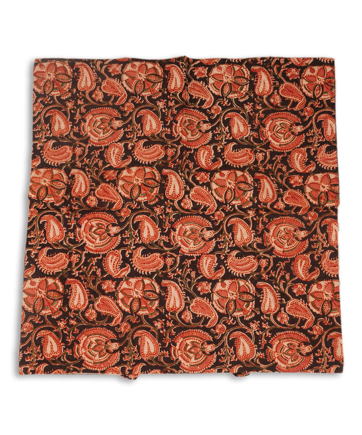 Multicolour cotton hand block print kalamkari cushion cover