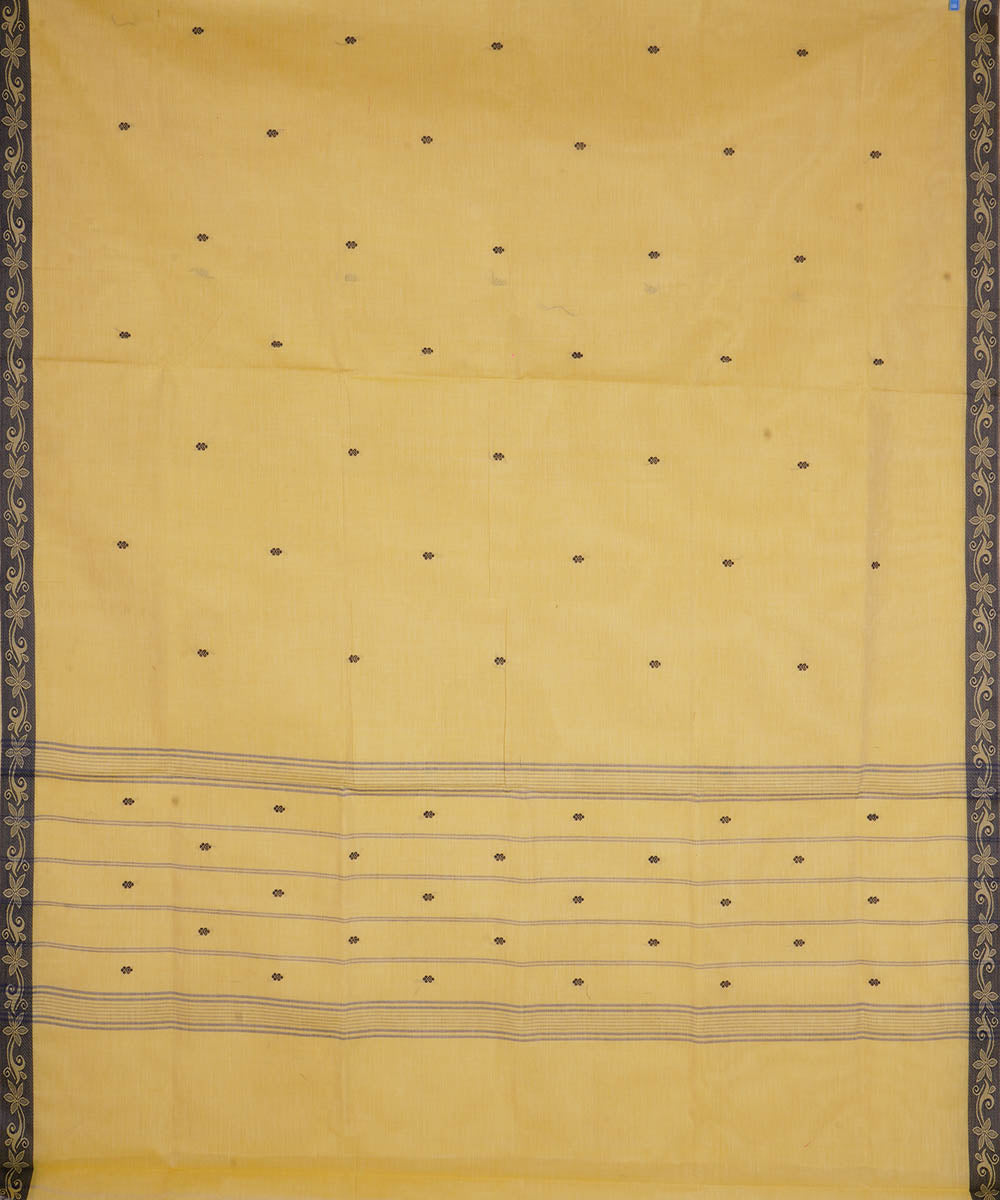 Beige cotton handwoven venkatagiri saree