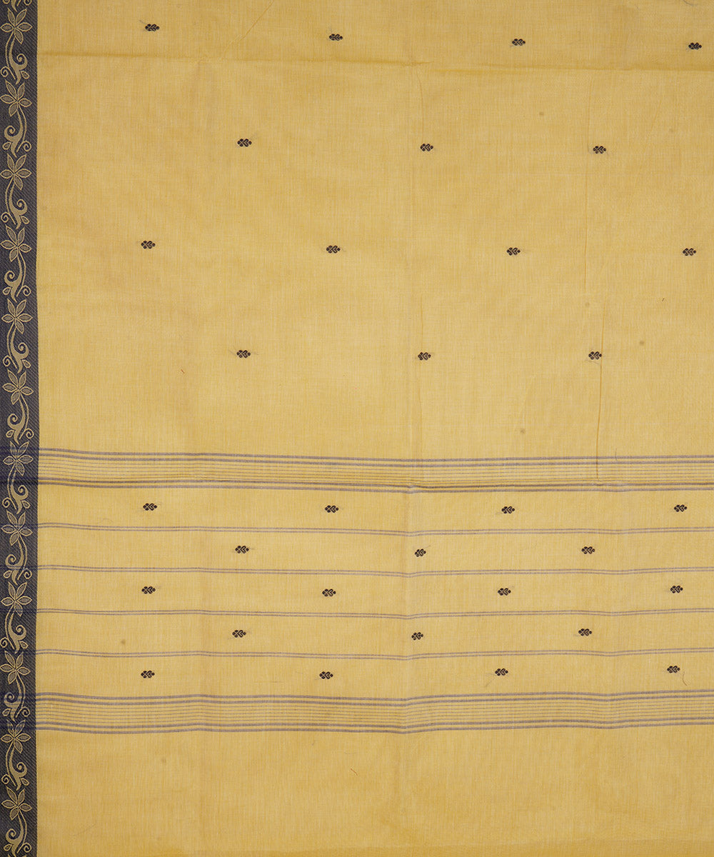 Beige cotton handwoven venkatagiri saree