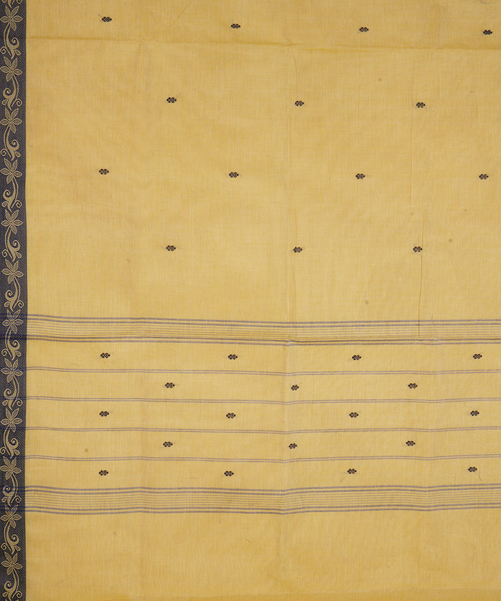 Beige cotton handwoven venkatagiri saree