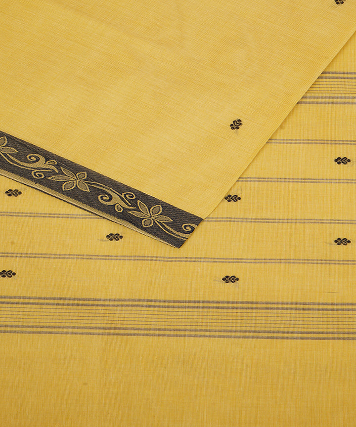 Beige cotton handwoven venkatagiri saree