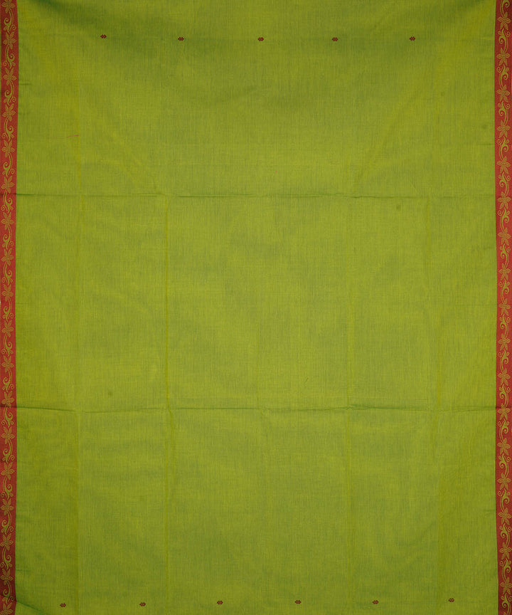 Light green cotton handwoven venkatagiri saree