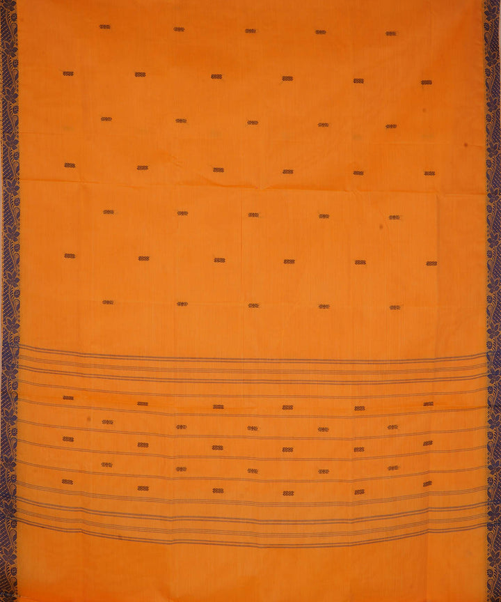 Orange cotton handwoven venkatagiri saree