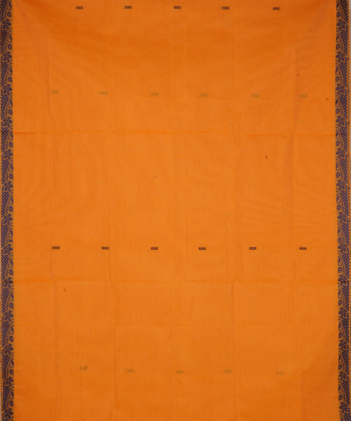 Orange cotton handwoven venkatagiri saree