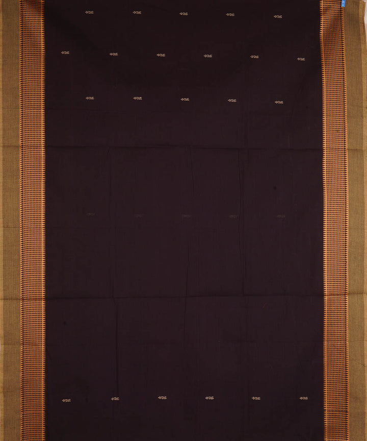 Black cotton handwoven venkatagiri saree