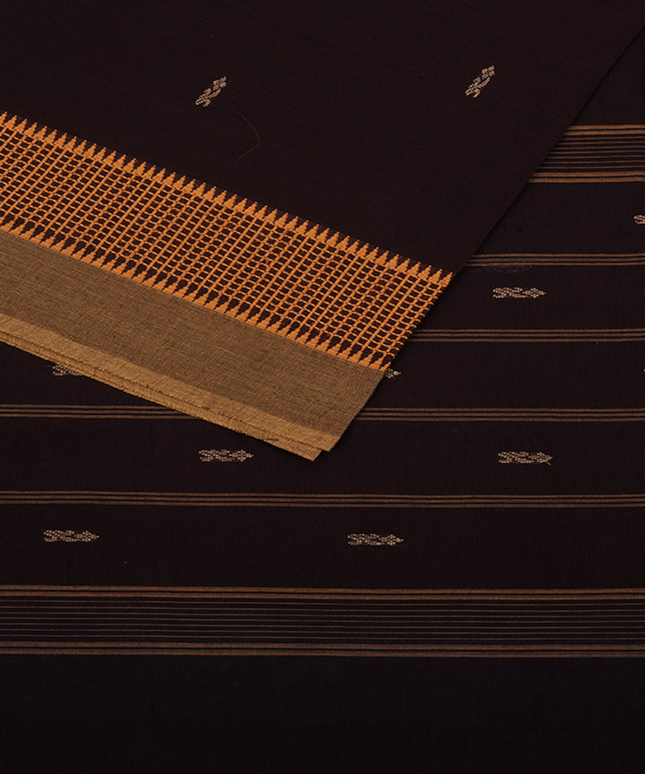 Black cotton handwoven venkatagiri saree