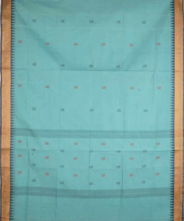 Pale blue cotton handwoven venkatagiri saree