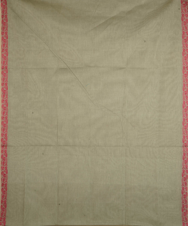 Grey and pink cotton handwoven venkatagiri saree