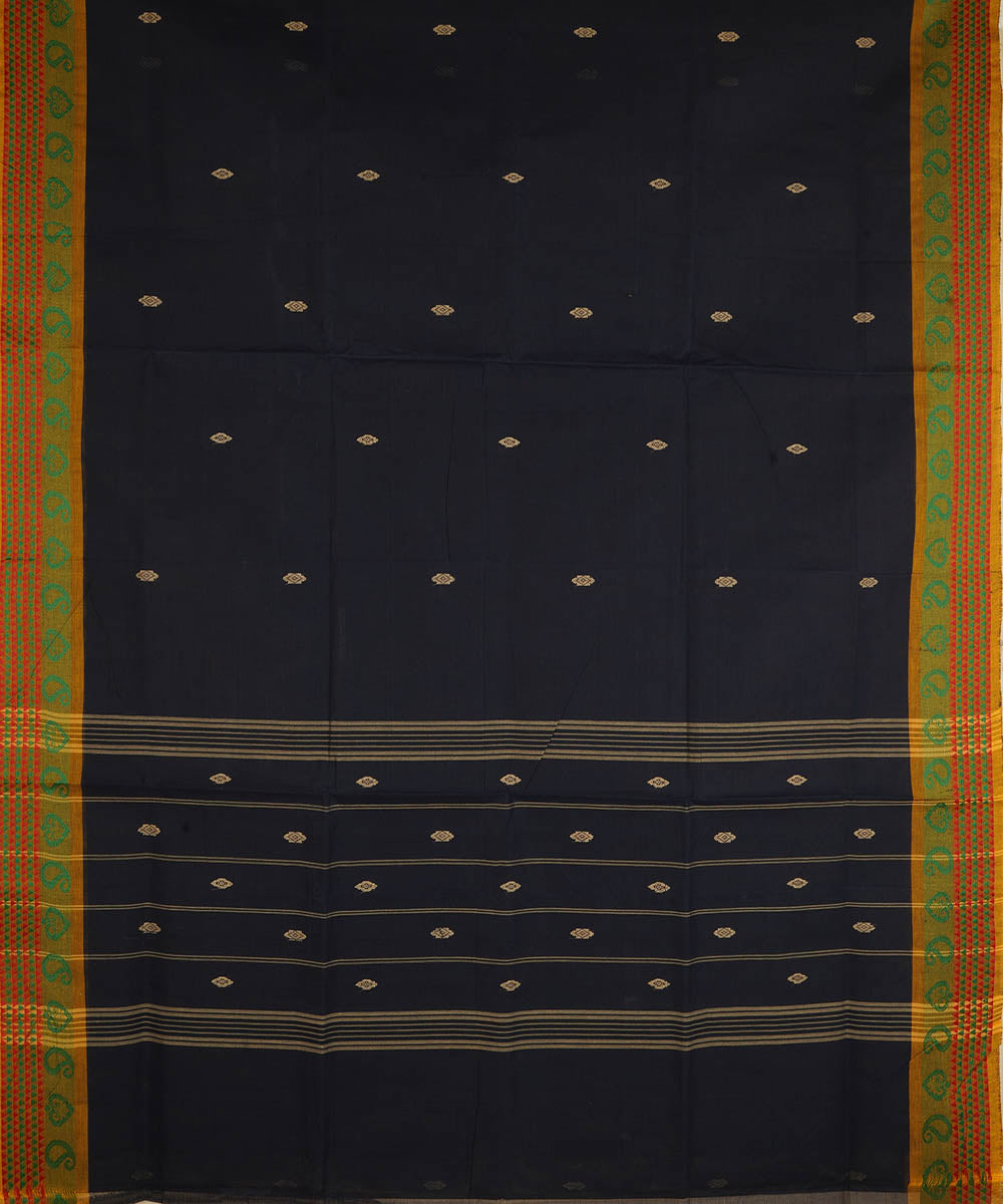 Navy blue cotton handloom venkatagiri saree