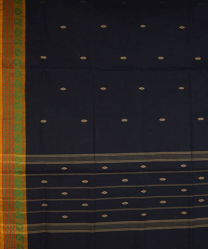 Navy blue cotton handloom venkatagiri saree