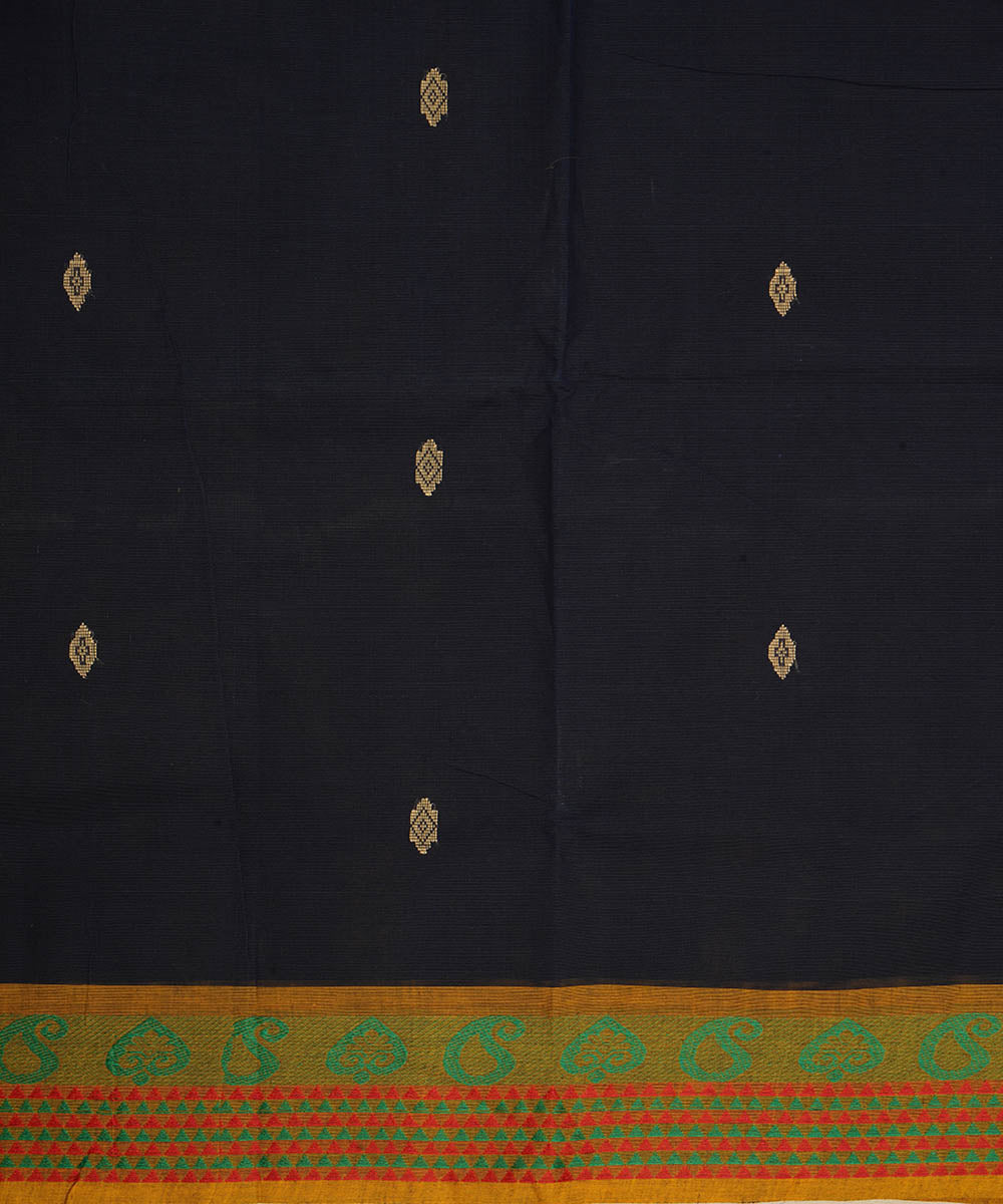 Navy blue cotton handloom venkatagiri saree