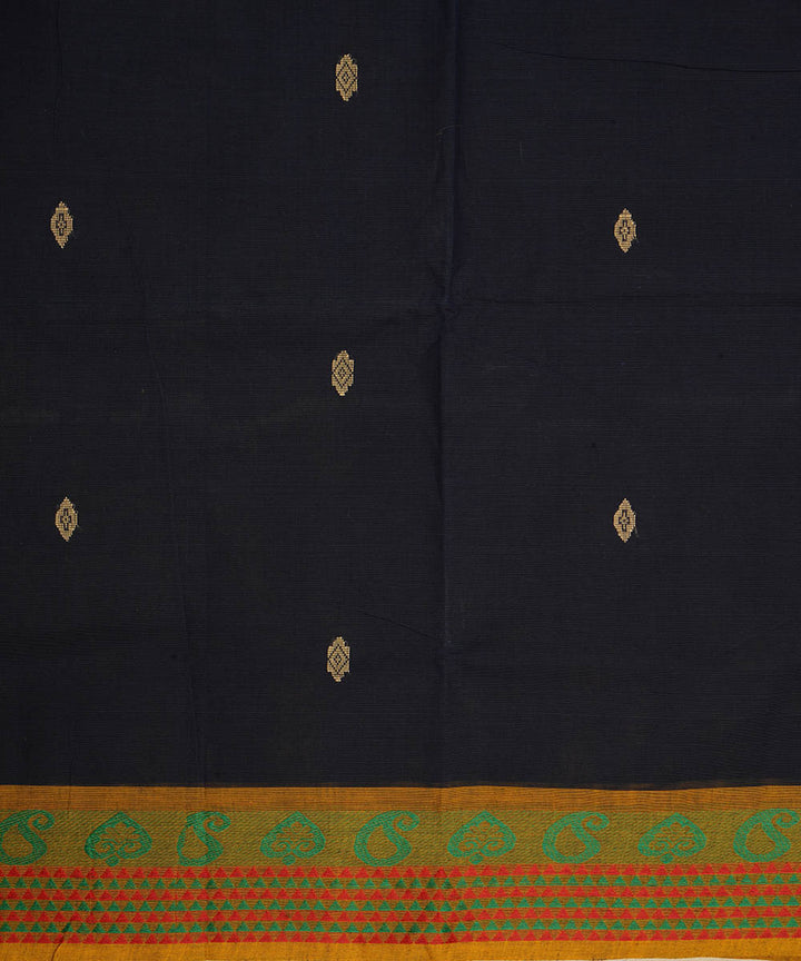 Navy blue cotton handloom venkatagiri saree