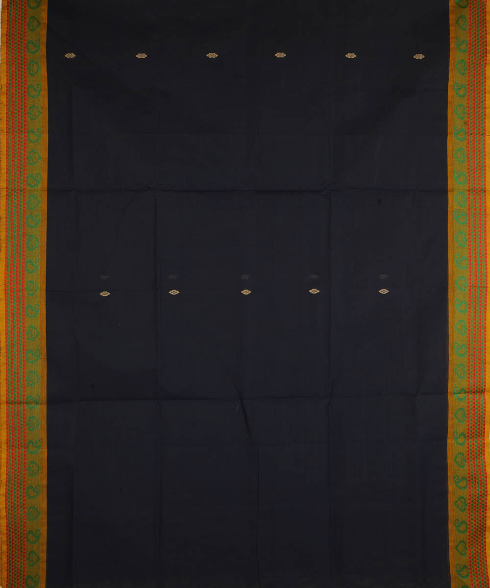 Navy blue cotton handloom venkatagiri saree