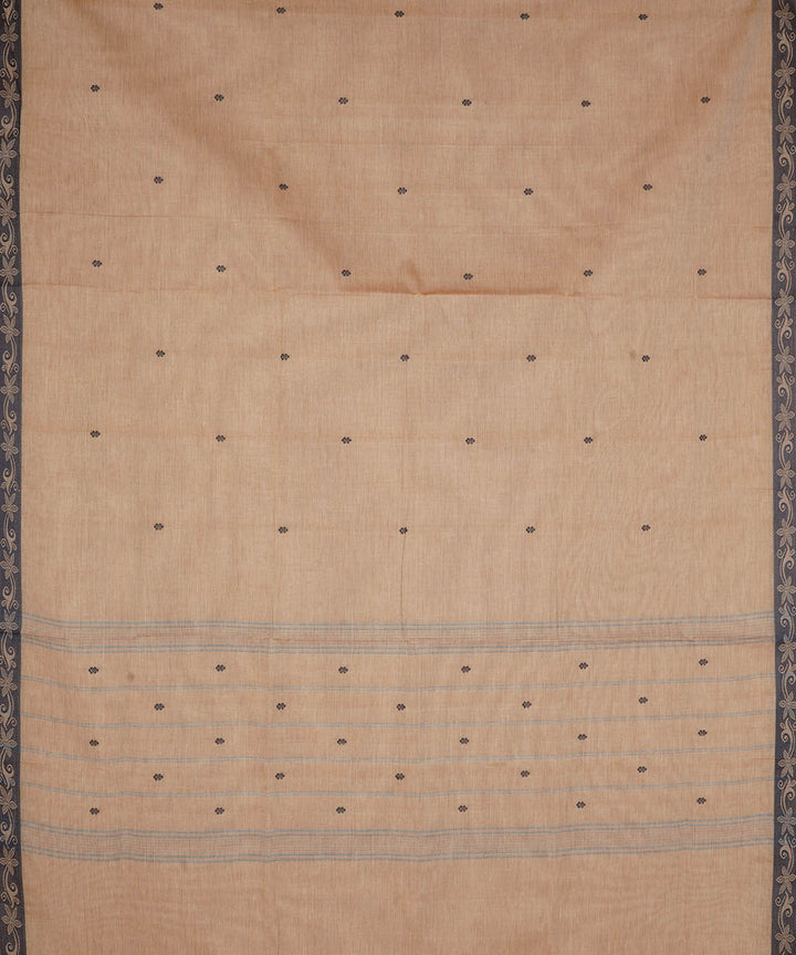 Cream pink cotton handloom venkatagiri saree