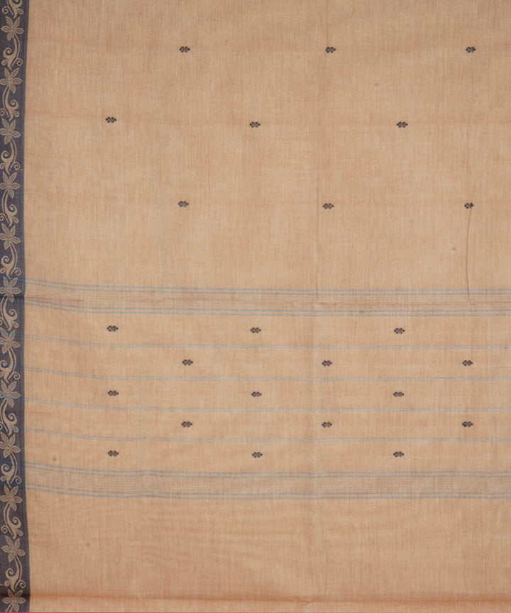 Cream pink cotton handloom venkatagiri saree