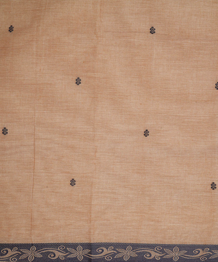Cream pink cotton handloom venkatagiri saree